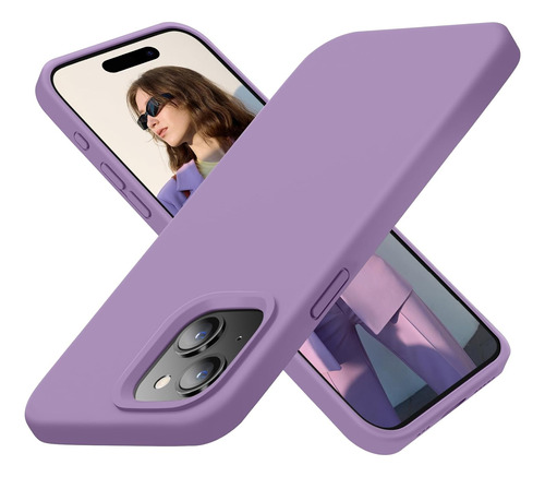 Funda Para iPhone 15 Cordking, Purpura Claro, Liso