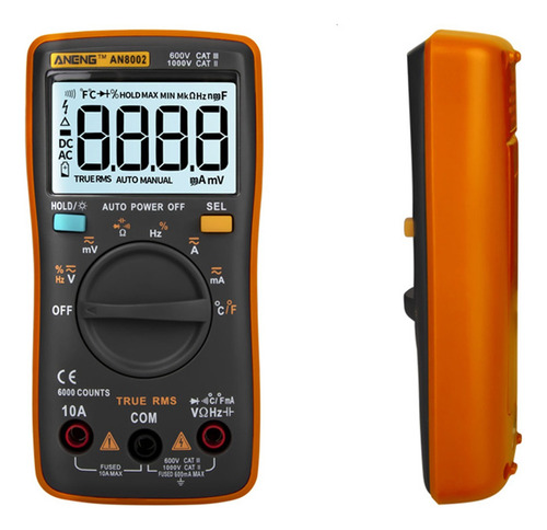 Aneng An8002 6000 Contagens True Rms Multifuncional Digital