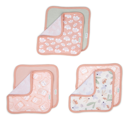 Set De Toalla Y Toallitas De Limpieza Para Bebé Ingenuity 13 0831-salmón
