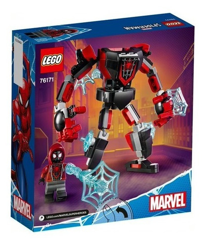 Imagen 3 de 3 de Lego Avengers Armadura Robótica Miles Morales 76171 Nuevo