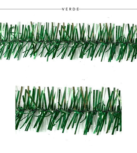 Imagen 8 de 10 de Lameta Colores 3cm Pack X 10 - Boa Guirnalda Deco Navidad