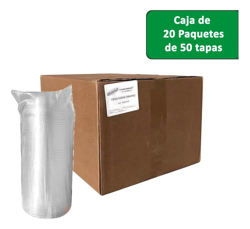 Tapa Para Vaso Tipo Domo Maxiplast 9 Oz 20x50 Unds 92 Mm