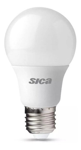 Lámpara Led Sica 9w - Clásica - Luz Fría - Bajo Consumo Luz Blanco frío