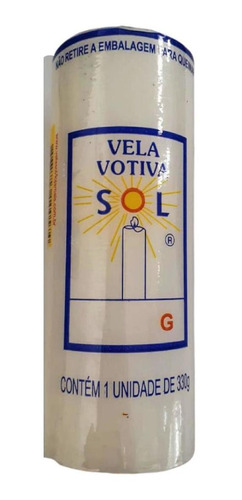 Vela Votiva Grossa - 7 Dias - 330 G - Kit De 12 Velas