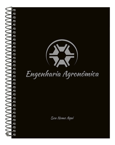 Caderno Universitário Personalizado Profissões Prata 240 F Cor Eng. Agronômica