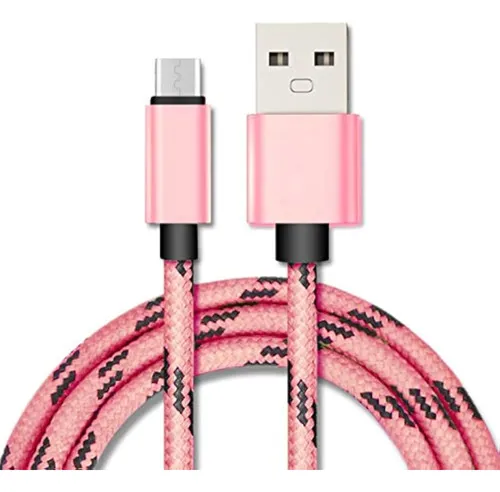 Cable Carga Datos Usa-a - Micro Usb V8 Rosa 1 Metro