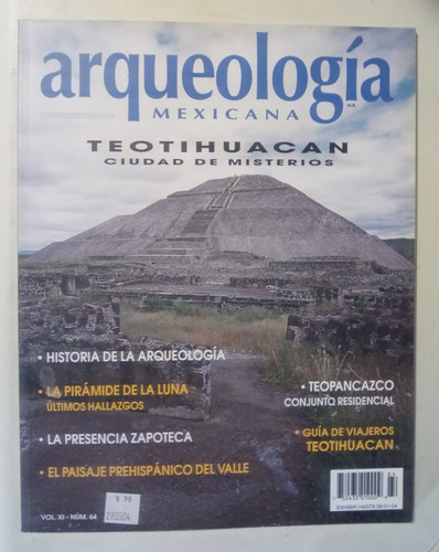 Arqueología Mexicana 64 Teotihuacan 1a Edición 2003