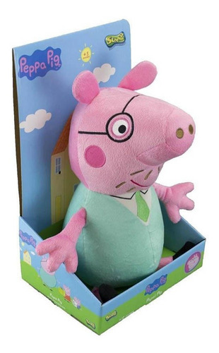 Imagem 4 de 5 de Pelúcia Papai Pig - 32cm - Peppa Pig Antialérgico - Sunny