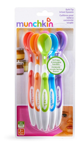 Imagem 3 de 6 de Kit Colher Infantil Munchkin Introdução Alimentar Bebê 6 Un.