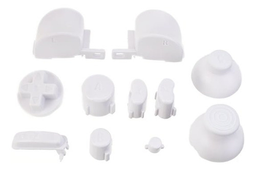 Set Botones Color Blanco Solido Para Gamecube