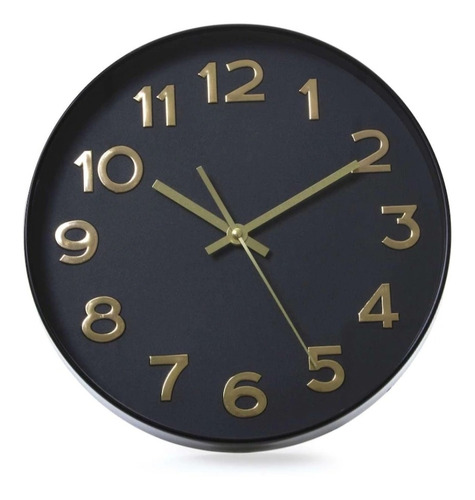 Imagen 2 de 3 de Reloj De Pared Moderno Decorativo Sala Hogar Recámara Negro