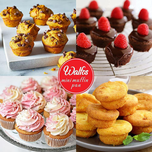 Juego De Molde De Minicupcakes Walfos De Silicona, 2 Pzs.