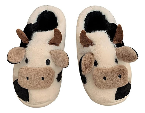 Lindo Animal Vaca Cerdo Hombres Mujeres Casa Zapatillas