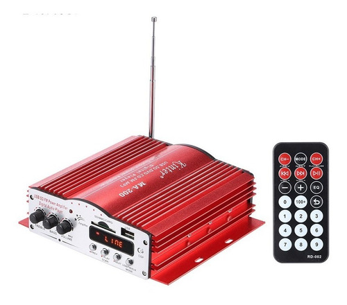 Amplificador 4 Ch 25x4 Watts Bluetooth Sd Usb Fm Mp3 12vdc 