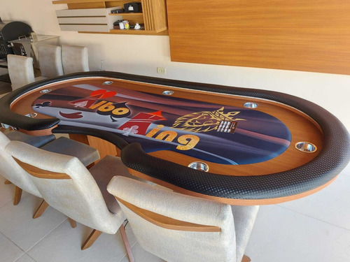 Mesas Poker Profissional Com Pista Personalizada 2,60 X 1,30