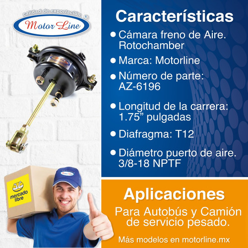 Imagen 2 de 10 de Rotochamber Sencillo T-12 Cabeza De Acero Az-6210