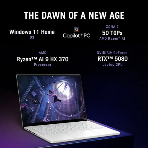 Asus Rog Zephyrus G14 3k 120hz Ryzen Ai 9 32gb Rtx 5080 2tb Blanco