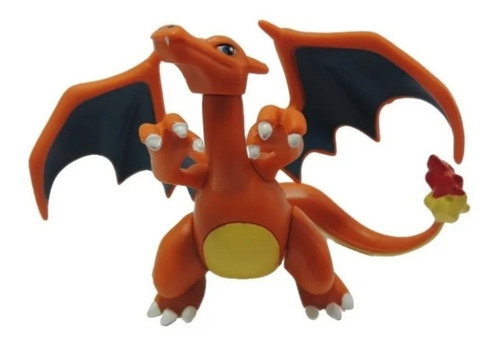 Imagem 2 de 5 de Boneco Pokemon Charizard Articulado + 6 Miniaturas Bonecos