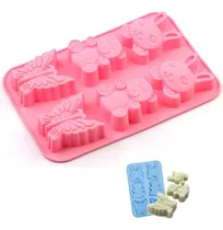 Comprar Molde De Silicon Mariposa Osito Y Conejo Jabones Reposteria