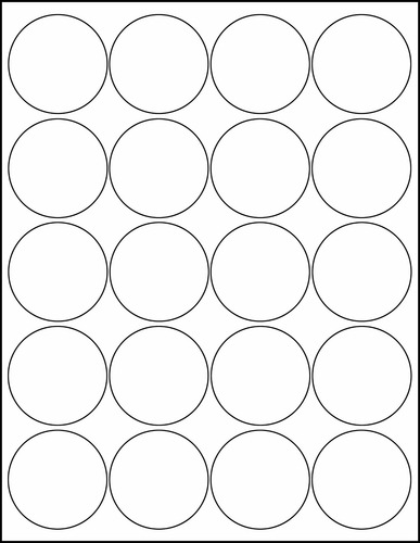 Eta Adhesiva Para Imprimir 2.0 In Diseño Circulo Color
