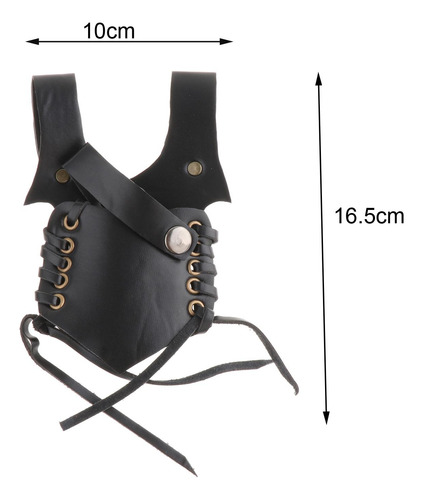 Medieval Rana Pu Cinturón Cintura Vaina Vaina Negro