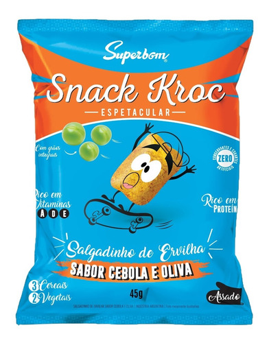 Imagem 1 de 2 de Snack Kroc Sabor Cebola 45g - Superbom