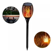 Comprar Antorcha Led Tipo Fuego Estaca Llama Lampara Solar Jardin X2