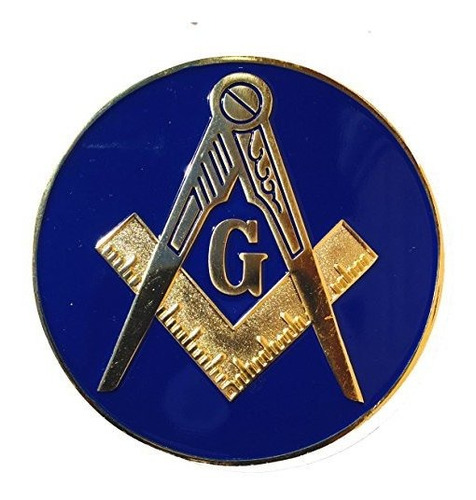 Masonic Master Mason Auto Car Etiqueta Emblema Reflex Blue H
