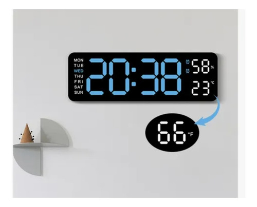 Reloj Digital Led Sqeeqe Con Termómetro Y Calendario