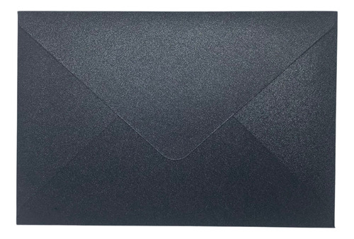 Envelope Bico Preto Metálico 10,5 X 15,5 Cm 25 Unidades