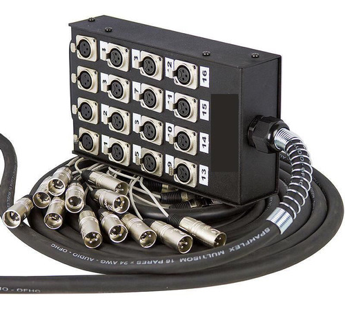 Medusa 16 Vias Padrão Xlr - 25 Metros