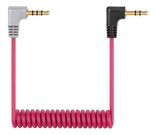 Cable De Microfono Trs A Trrs De 3,5 Mm, Rojo/espiral
