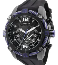 Comprar Relógio Invicta Pantera Negra 33161 Marvel Black Panther Men Correia Preto Bisel Cinza Fundo Preto