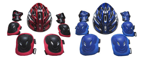 De 2 Equipos De Protección Para Ejercicio Al , Casco Y