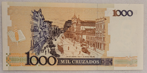 C194 Nota Antiga 1.000 Mil Cruzados/ Machado De Assis