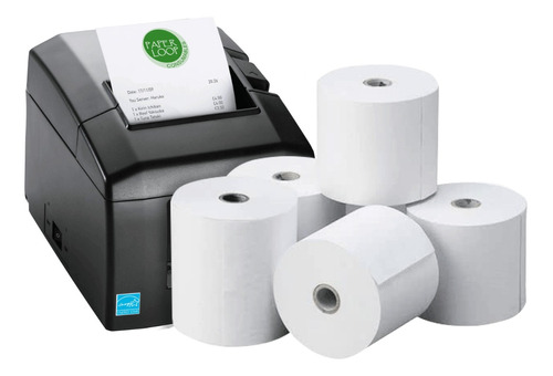 10 Rollos Papel Térmico 80x80 Eco Friendly