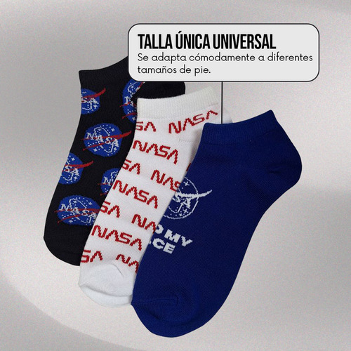 Set Calcetines Nasa Tines Estampados Pack X3 Mujer Hombre