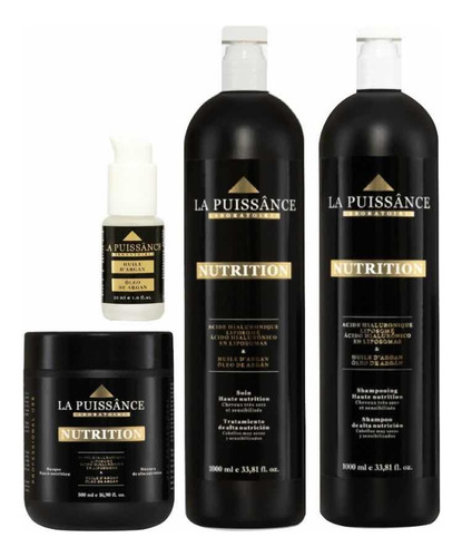 Kit Argan Xxl Shampoo-tratamiento-mascara-oleo La Puissance