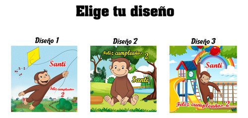 25 Dulceros Personalizados Jorge El Curioso/bolsita Recuerdo