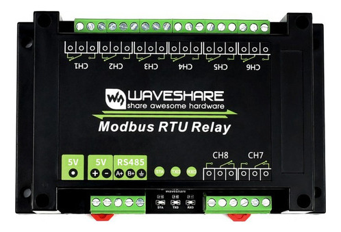 Para Módulo De Relé Industrial Modbus Rtu De 8 Canais