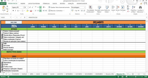 Planilha Planejamento Financeiro