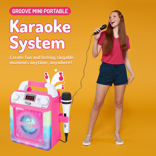 Sistema De Karaoke Portátil, Rosa (sml 652p)