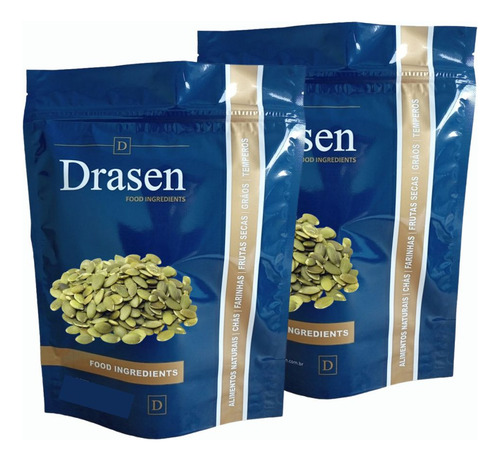 Kit 2kg Semente Abóbora Torrada Salgada S Casca- Drasen Food