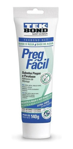 Adhesivo Sin Clavos Preg Facil Base Agua 140grs. Tekbond