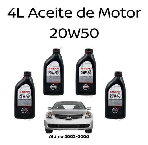 Pqte 4 Litros Aceite 20w50 Altima 2005