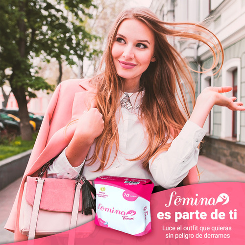 Toalla Sanitaria Femina Teens Día (100 Unidades)