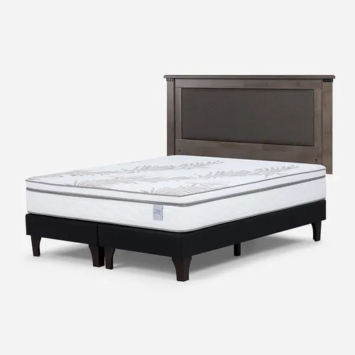 Cama Europea Neo Plus 2 Plazas 150x200 Cm + Respaldo New Ray