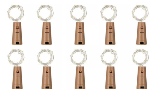10 Series Led De Pilas Decoracion Manualidades Botellas Luces Luz Blanca