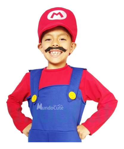 Imagen 2 de 3 de Disfraz Mario Bros Niño Nintendo Disfraces Videojuegos