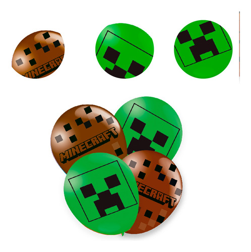25 Balão Bexigas Festa Minecraft Decoração Aniversário N9